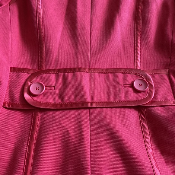 Banana Republic Hot Pink Trench Coat size Medium - Picture 14 of 14